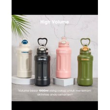 SUKOKI Botol Minum Termos Besar 1000ml